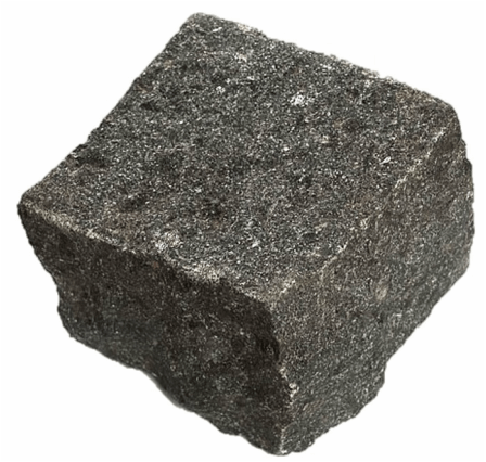 COALCLIFF- Charcoal colour granite cobblestone which when wet or sealed, is very black.