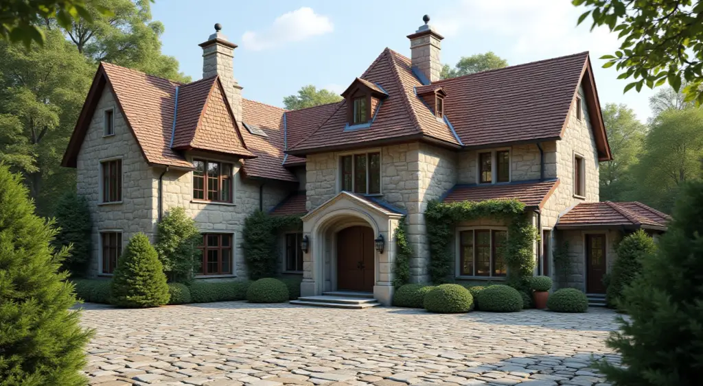 Cobblestone Pavers on Mesh